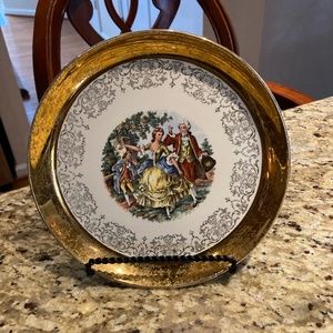 VINTAGE “GEORGE & MARTHA” SABIN CREST-O-GOLD PLATE